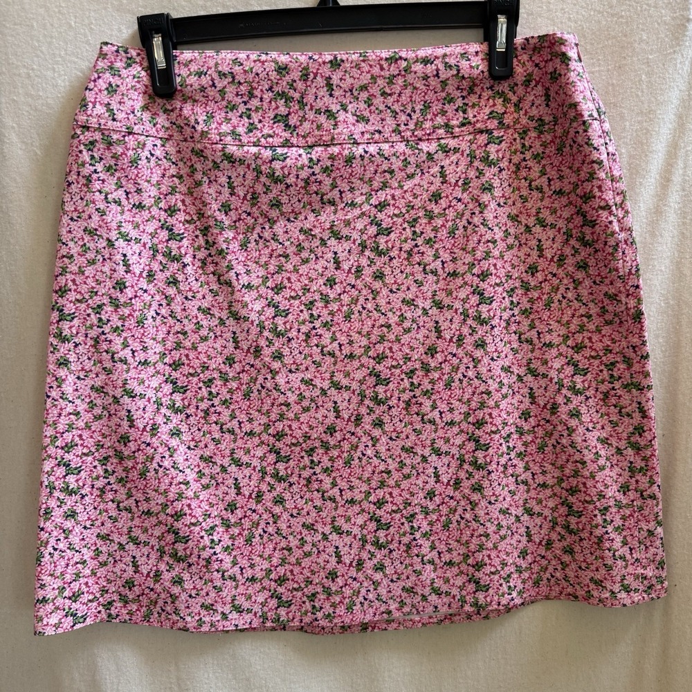 VTG Chaus Skirt Women 14 Mini Pink Floral Stretch Zip Classic Boho‎ Y2K Clueless